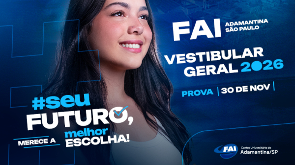 Interessados podem se inscrever entre 18 de agosto e 25 de novembro (Divulgacao/FAI).