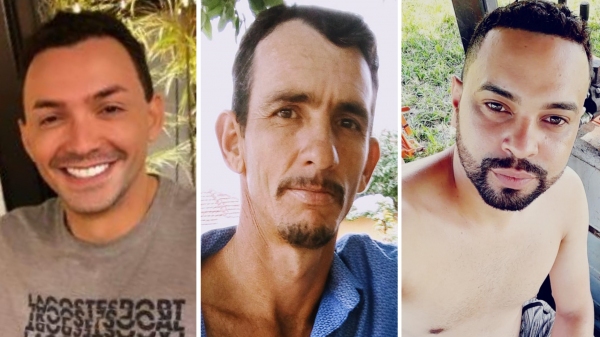 Patrick Eduardo Santos, de Mariápolis, Max Deny e Wagner Rodrigues, de Lucélia, vÃtimas fatais da tragédia (Reprodução).