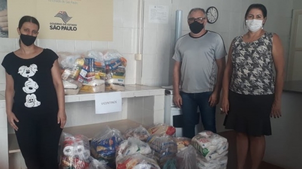 Vicentinos recebem 290 quilos de alimentos da Campanha Vacina Contra Fome (Da Assessoria).