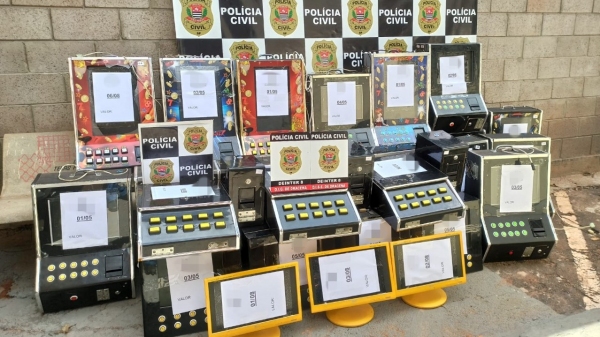 Ação operacional visou coibir exploração da prática de jogo de azar e jogo do bicho em Dracena (Divulgação/Polícia Civil).