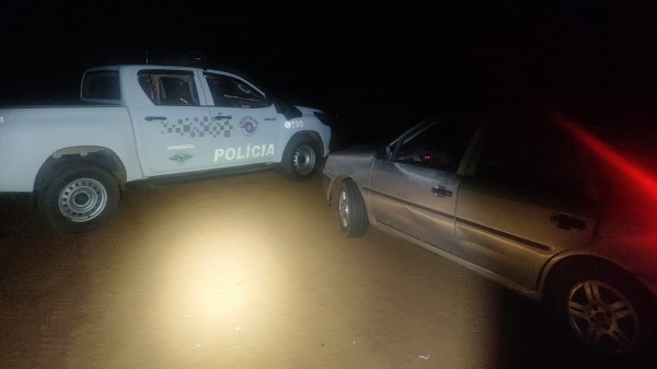 Abordagem foi em uma estrada rural de Flórida Paulista (Cedida/PM Ambiental).
