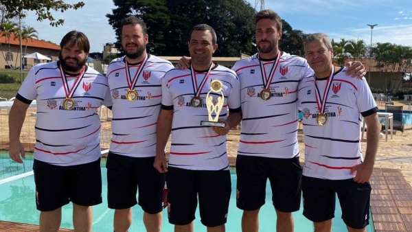 Pela quinta vez o biribol de Adamantina é medalha de ouro nos Jogos Regionais (Cedida).