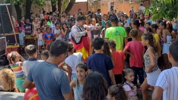 Confraternização realizada no bairro (Cedida).