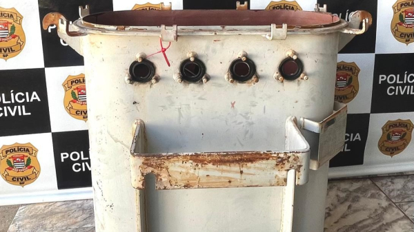 Transformador furtado foi recuperado (Cedida/Pol?cia Civil).