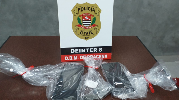 Materiais apreendidos (Cedida/Pol?cia Civil).