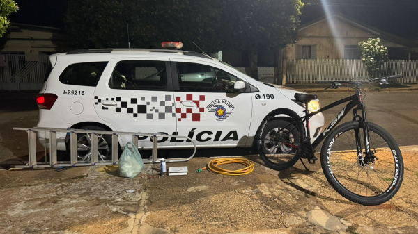 Materiais furtados recuperados pelos policiais (Cedida/PM).