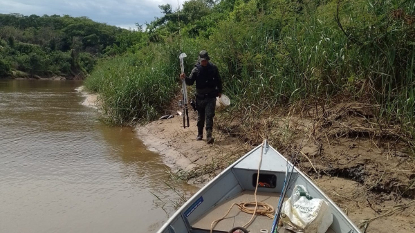 Materiais de pesca apreendidos (Cedida/PM Ambiental).