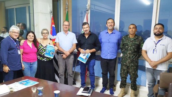 Representantes do Sest Senat e de Adamantina em encontro nesta semana (Cedida/PMA).