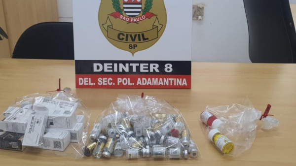 Materiais apreendidos no cumprimento do mandado judicial (Cedida/PC).