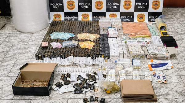 Materiais apreendidos pela Policia Civil (Cedida/PC).