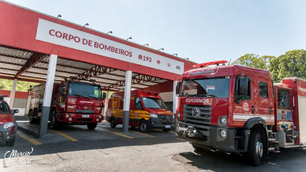 Quartel do Corpo de Bombeiros de Adamantina (Foto: Marcio Sichieri).