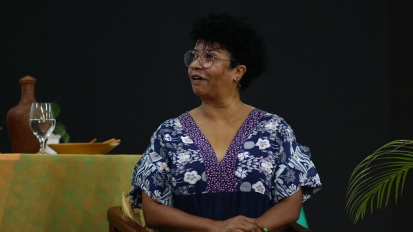 A médica Maria Angélica Silva Bonfim, interlocutora da Coordenação de Equidade Racial e Desenvolvimento Socioeconômico do município de Adamantina (Foto: Afrofest).