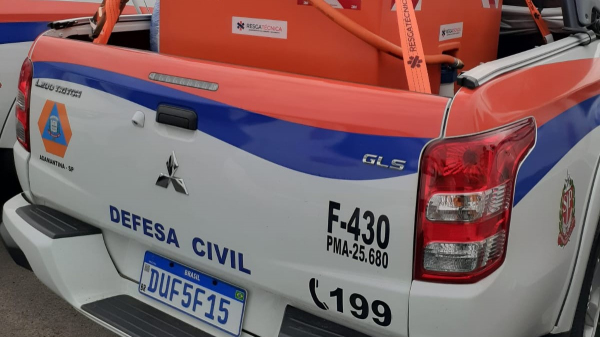 Veiculo da Defesa Civil de Adamantina (Arquivo).