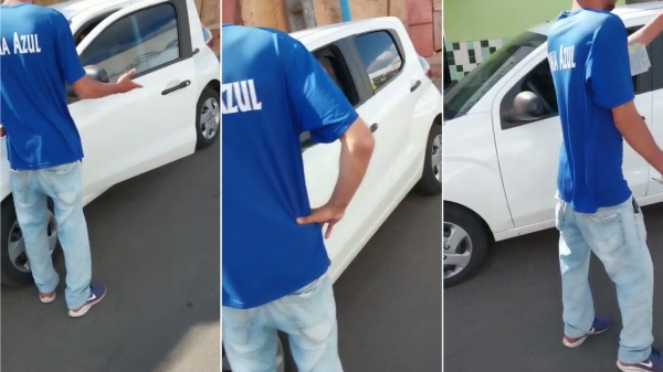 Sequência de imagens extraídas do vídeo (Reprodução).